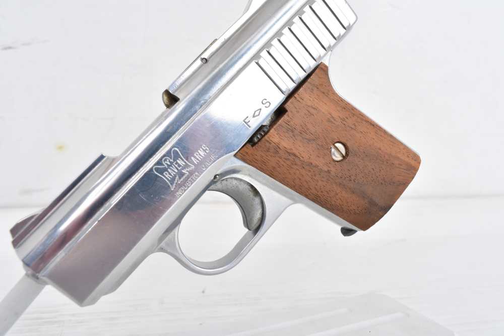 Raven Arms P-25 .25 ACP – Stainless – Very Clean – Box & Manual-img-10