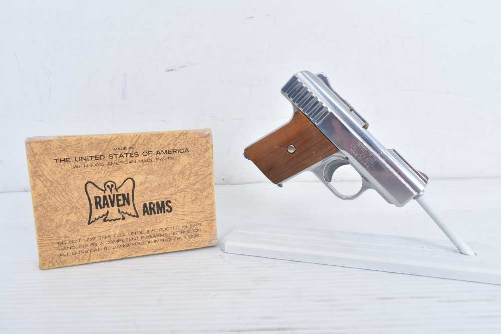 Raven Arms P-25 .25 ACP – Stainless – Very Clean – Box & Manual-img-0