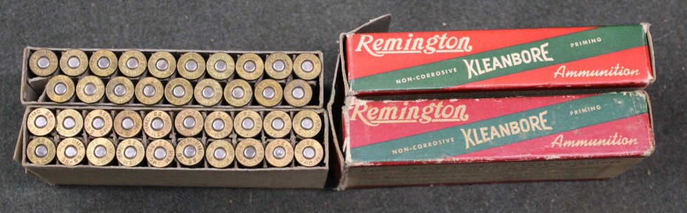 TWO Boxes .38-55 Remington Kleanbore ammo 39 rounds ammunition vintage-img-1