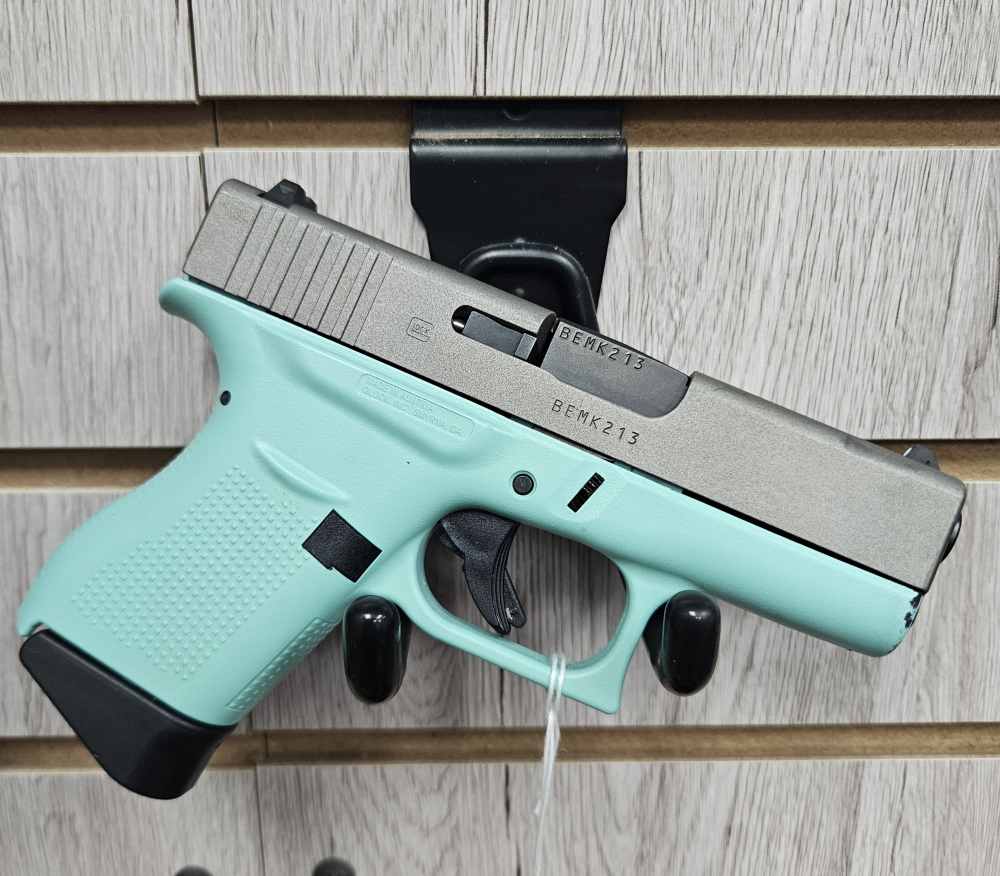 Glock 43 9mm Robin egg blue stainless barrel -img-1