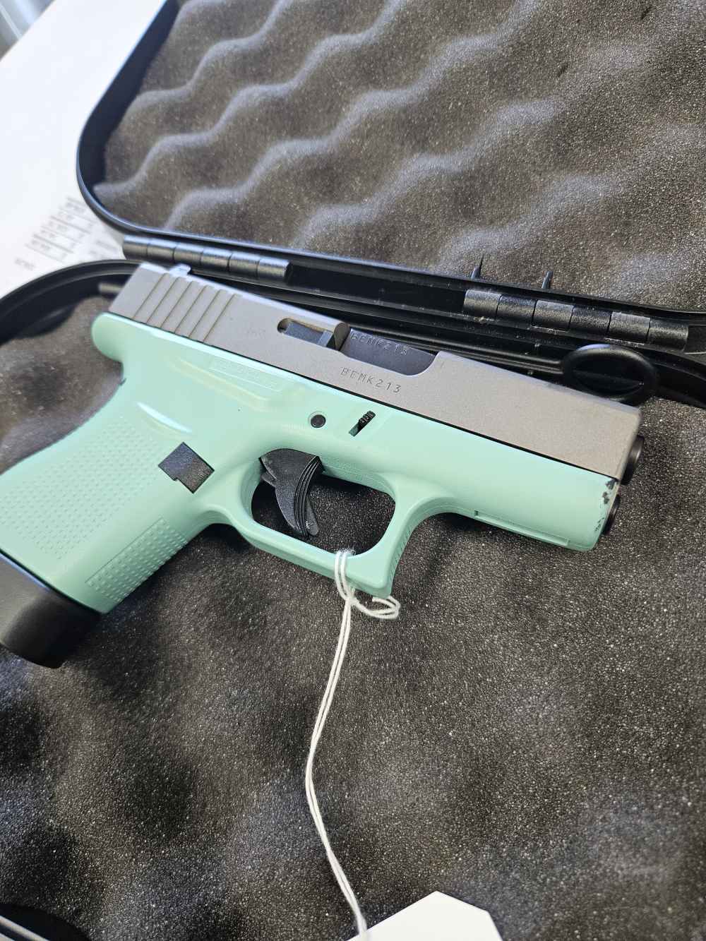 Glock 43 9mm Robin egg blue stainless barrel -img-2