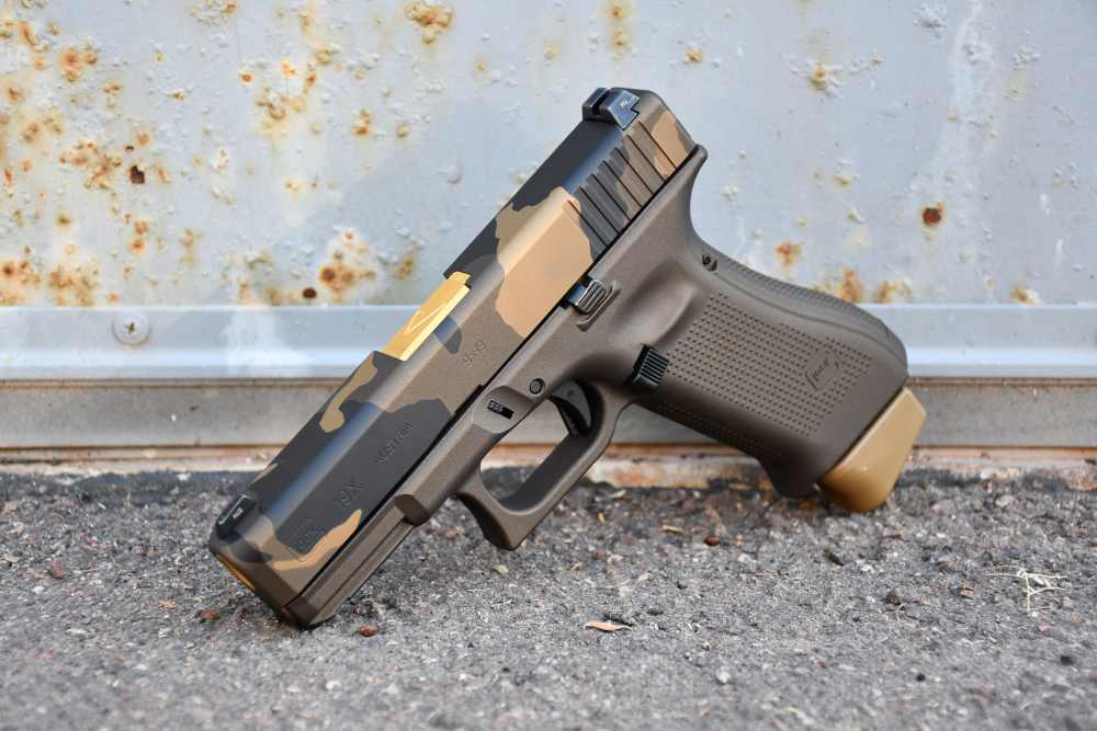 Glock 19X V Coyote PVD 9mm w/Glock Night Sights X-Werks Camo Agency TIN-img-0