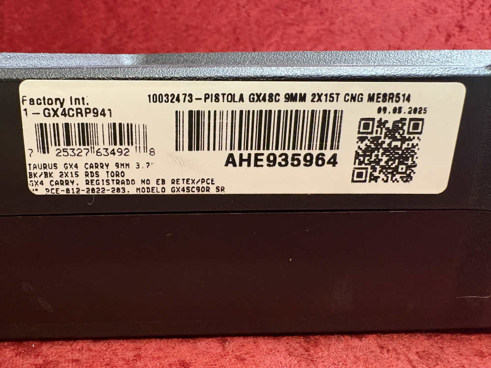Taurus GX4 TORO Carry 9 mm pistol 15-rd (2 mags) Black NEW #GX4CRP941-img-1