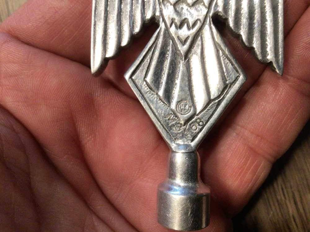 Original WWII German HJ Auto Flag Topper— Near Mint-img-2