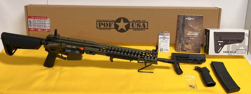 LNIB Patriot Ordnance Factory P-415 Edge 5.56 Rifle + $300 Accessories ODG -img-0