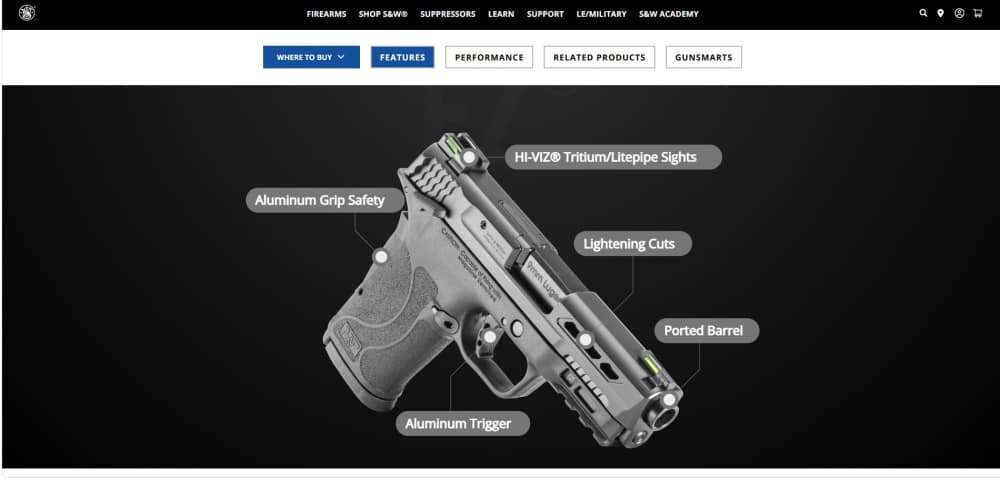 New Smith & Wesson M&P9 PC Shield EZ Pistol 9mm Handgun Performance Center-img-29