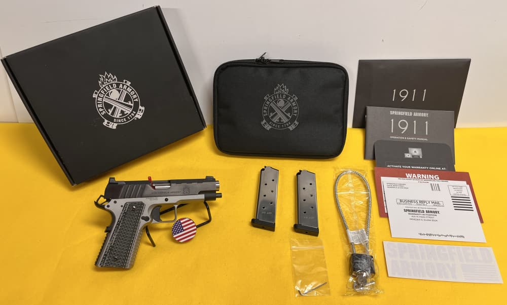NOS New Springfield Emissary 1911 Pistol 45ACP Handgun SS 4.25"-img-0