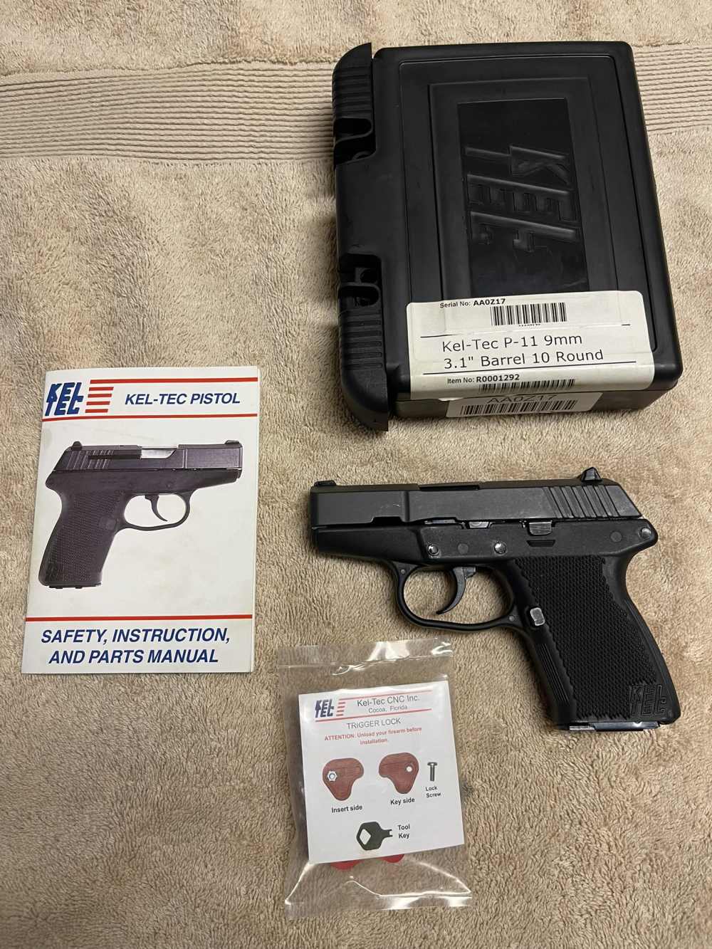 Kel-Tec P-11, 9mm, 3.1" Barrel, 10 Round, Parkerized, Orig Case-img-0