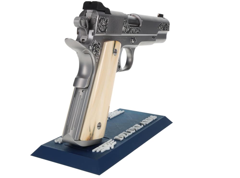 NEW! Nighthawk Custom VIP Silver 1911 45ACP Hand Engraved NHC Mammoth Grips-img-19