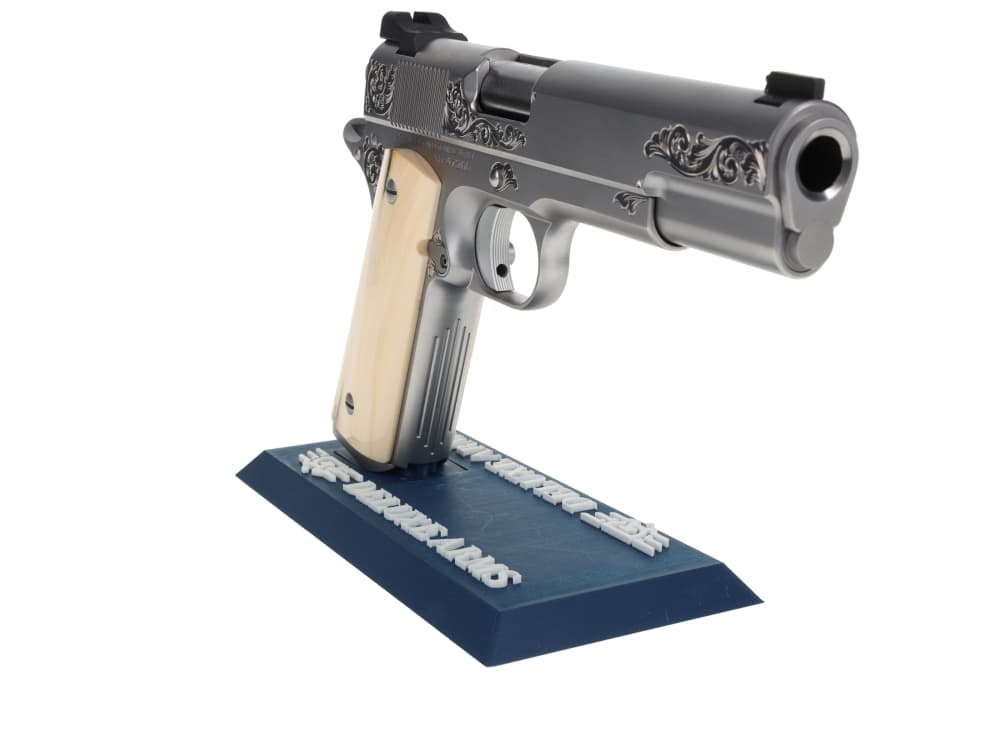 NEW! Nighthawk Custom VIP Silver 1911 45ACP Hand Engraved NHC Mammoth Grips-img-7