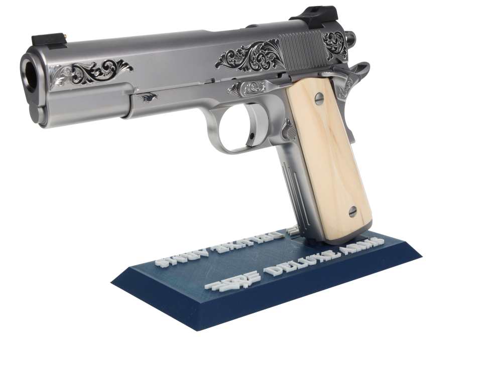 NEW! Nighthawk Custom VIP Silver 1911 45ACP Hand Engraved NHC Mammoth Grips-img-11