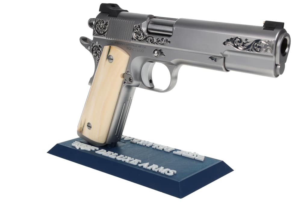 NEW! Nighthawk Custom VIP Silver 1911 45ACP Hand Engraved NHC Mammoth Grips-img-6