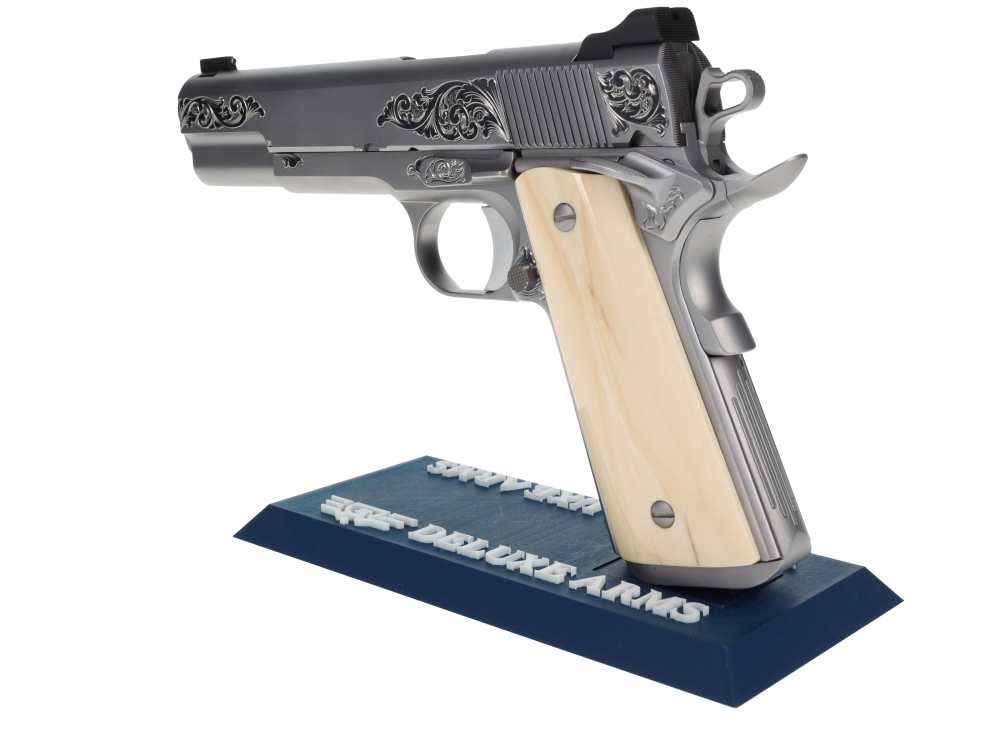 NEW! Nighthawk Custom VIP Silver 1911 45ACP Hand Engraved NHC Mammoth Grips-img-15