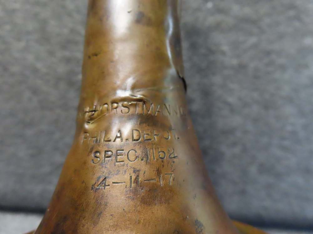 WWI US ARMY ISSUE BUGLE DATED APRIL 11, 1917, PHILADELPHIA DEPOT-img-2