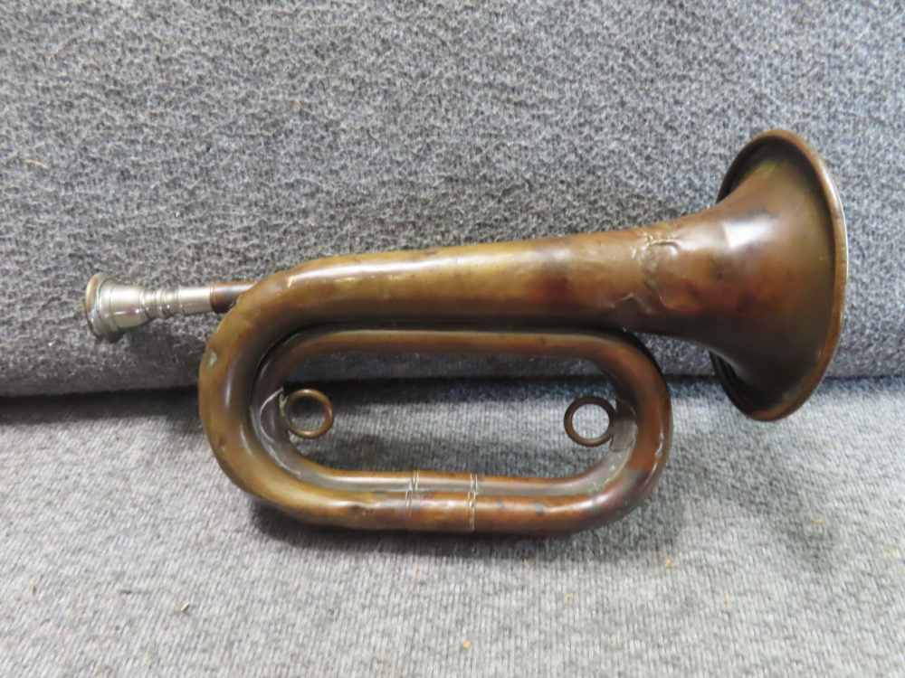 WWI US ARMY ISSUE BUGLE DATED APRIL 11, 1917, PHILADELPHIA DEPOT-img-0