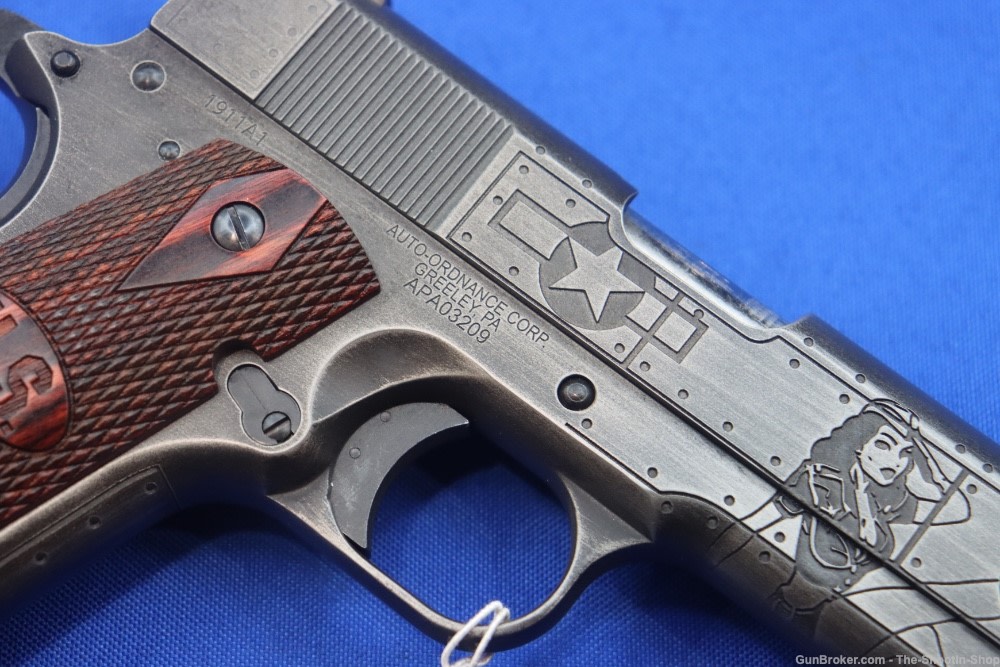 Auto Ordnance Model 1911A1 Pistol VICTORY GIRLS Engraved 1911 A1 45ACP WW2 -img-10