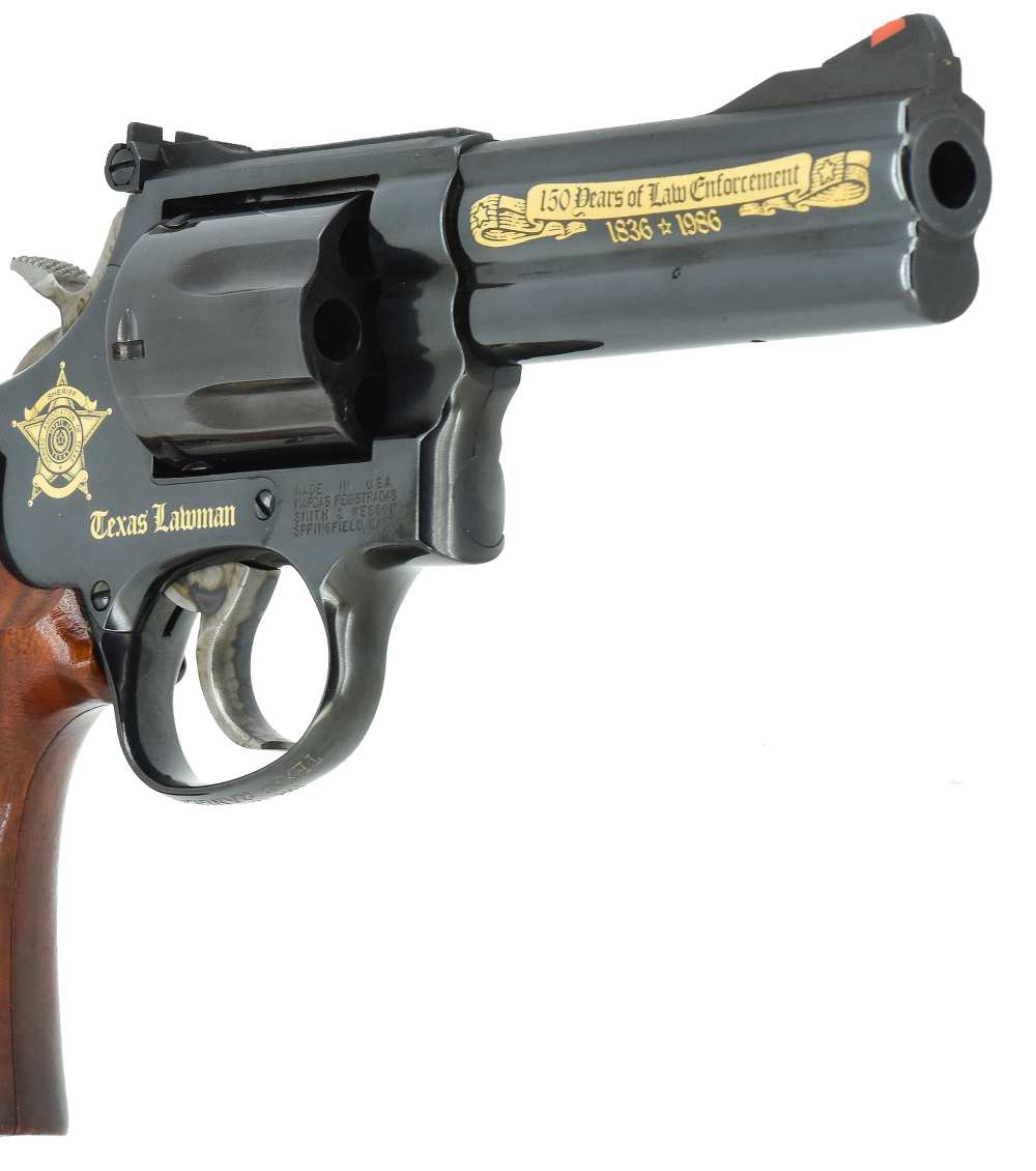 Smith & Wesson 586 357mag 4-in Texas Lawman 1986 Clint Peoples Presentation-img-9