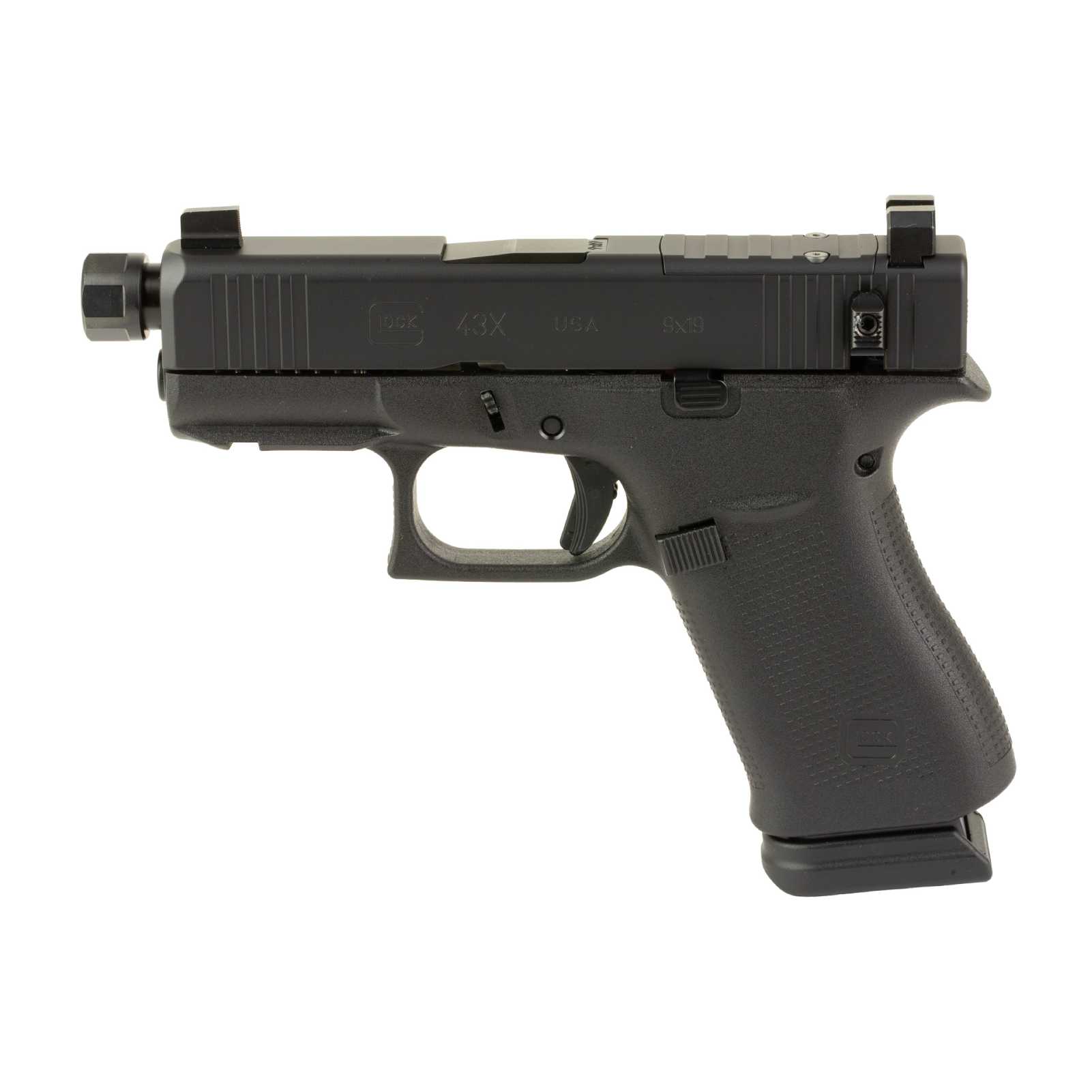 GLOCK 43X 9mm 3.92in 15rd Black Striker-Fired Pistol GLUX4350204R15PUPBKSCT-img-1