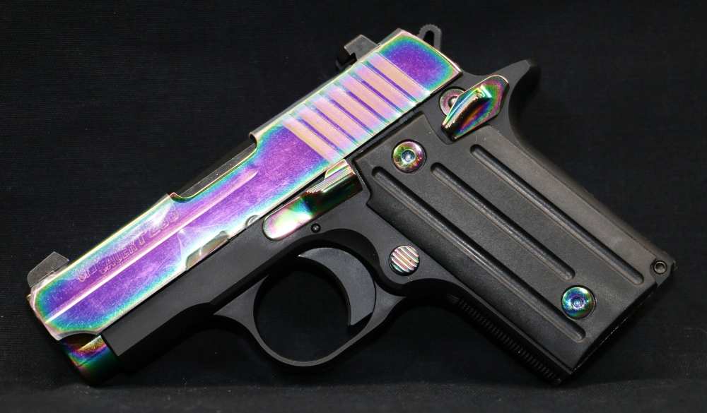 NEW! Sig Sauer P238 Rainbow Titanium .380ACP 2.7" 6-rounds -img-0