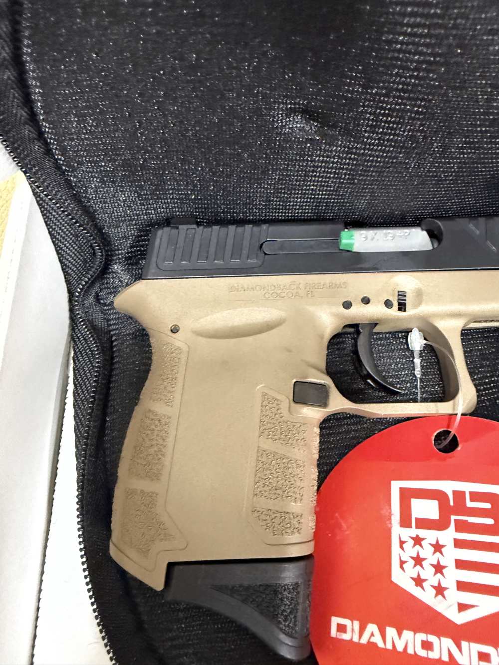 Diamondback DB9, 3.10" 6+1 Flat Dark Earth Black Stainless Steel Slide, NR!-img-4