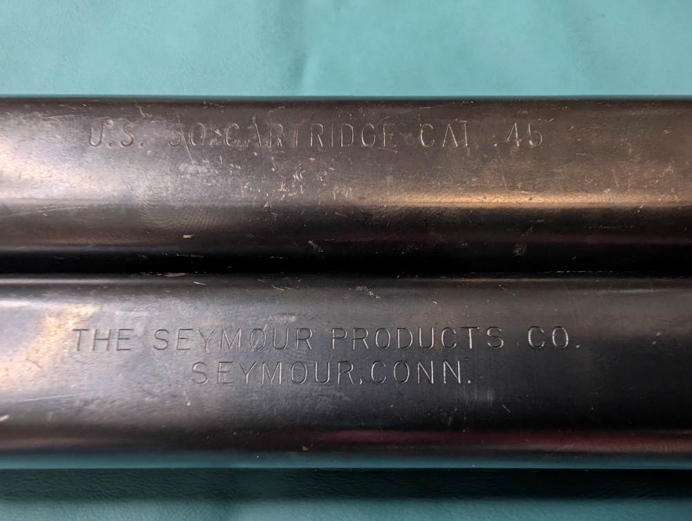 TWO WW2 Thompson 45 ACP 30 Round Stick Magazine Seymour Products Co Crosby-img-4