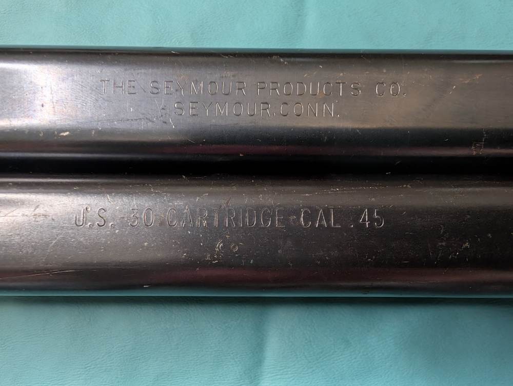 TWO WW2 Thompson 45 ACP 30 Round Stick Magazine Seymour Products Co Crosby-img-6