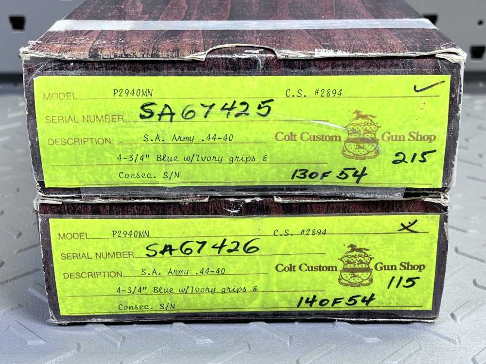 SCARCE SEQUENTIAL SET COLT SAA FRONTIER SIX SHOOTER 4 3/4" .44-40 NO CC FEE-img-30