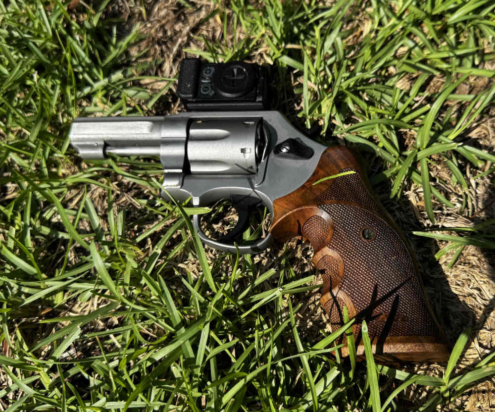 WRMFZY Smith Wesson 64 Hot Fuzz Aimpoint Acro Nill Griffe Wood Grips-img-1