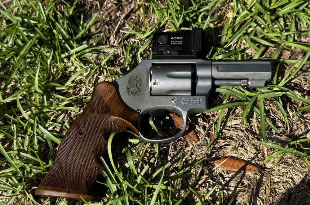 WRMFZY Smith Wesson 64 Hot Fuzz Aimpoint Acro Nill Griffe Wood Grips-img-0
