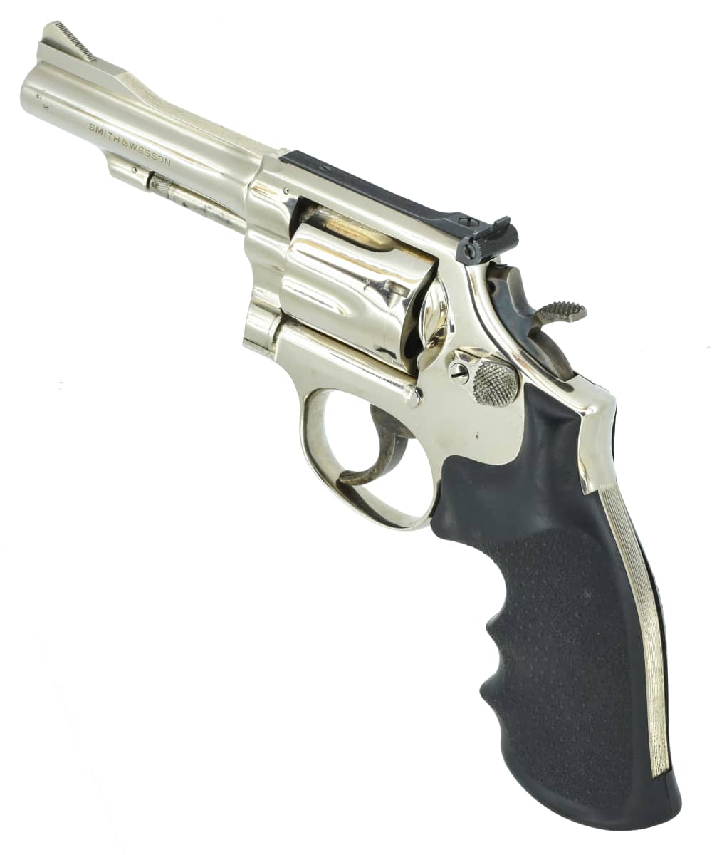 Smith & Wesson 15-3 .38-special 4-inch Nickel Combat Masterpiece 1969 -img-4