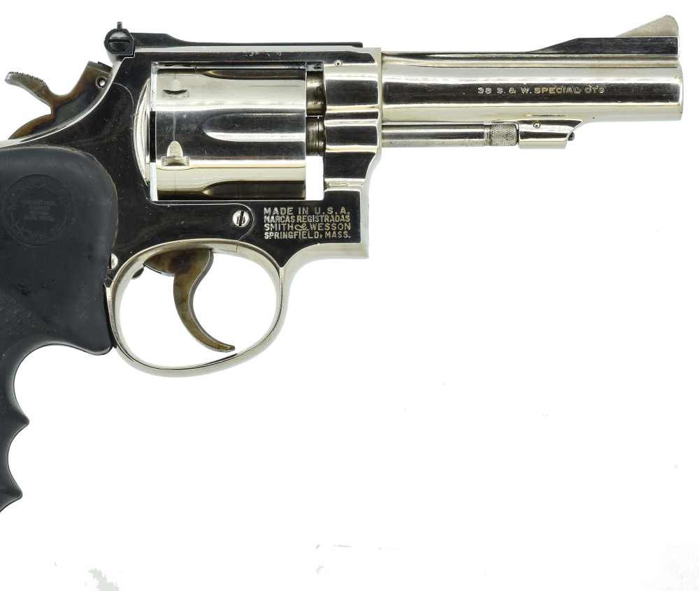 Smith & Wesson 15-3 .38-special 4-inch Nickel Combat Masterpiece 1969 -img-2