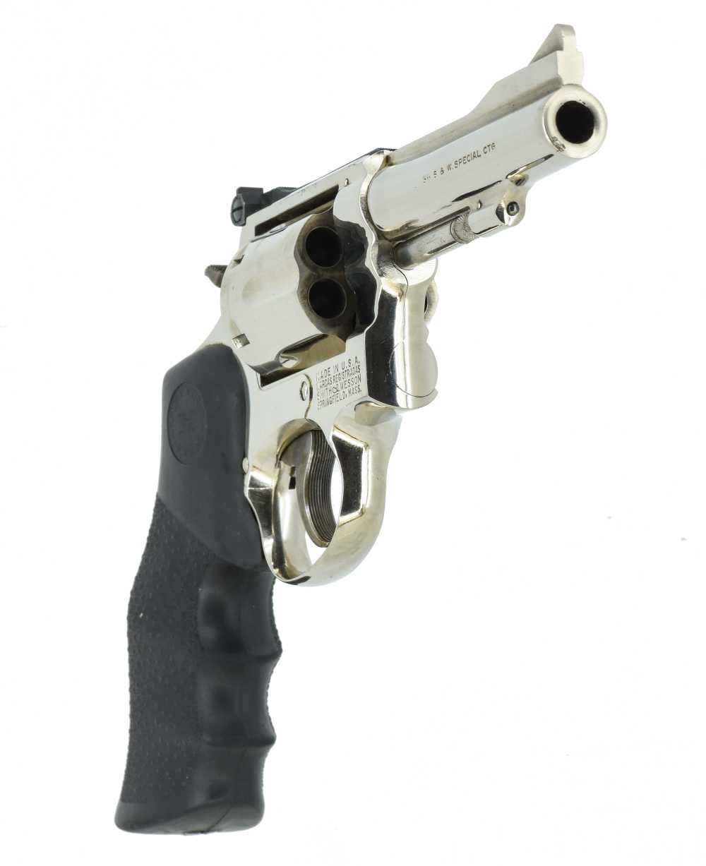 Smith & Wesson 15-3 .38-special 4-inch Nickel Combat Masterpiece 1969 -img-11