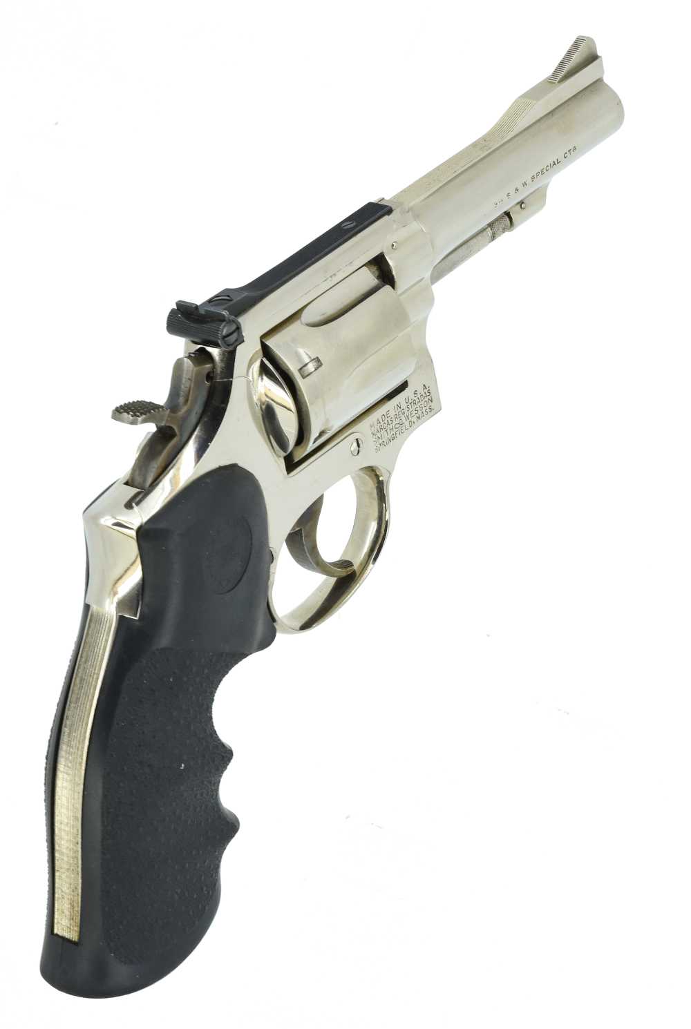 Smith & Wesson 15-3 .38-special 4-inch Nickel Combat Masterpiece 1969 -img-3