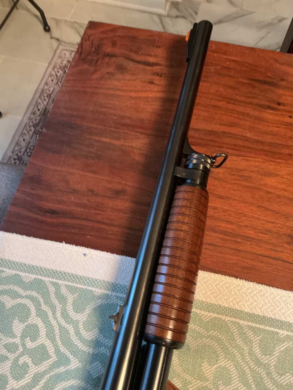 Ithaca M37 .12 Ga Shotgun “1946 WW2 Trench S/N983573” D.S. Police Assembly -img-11