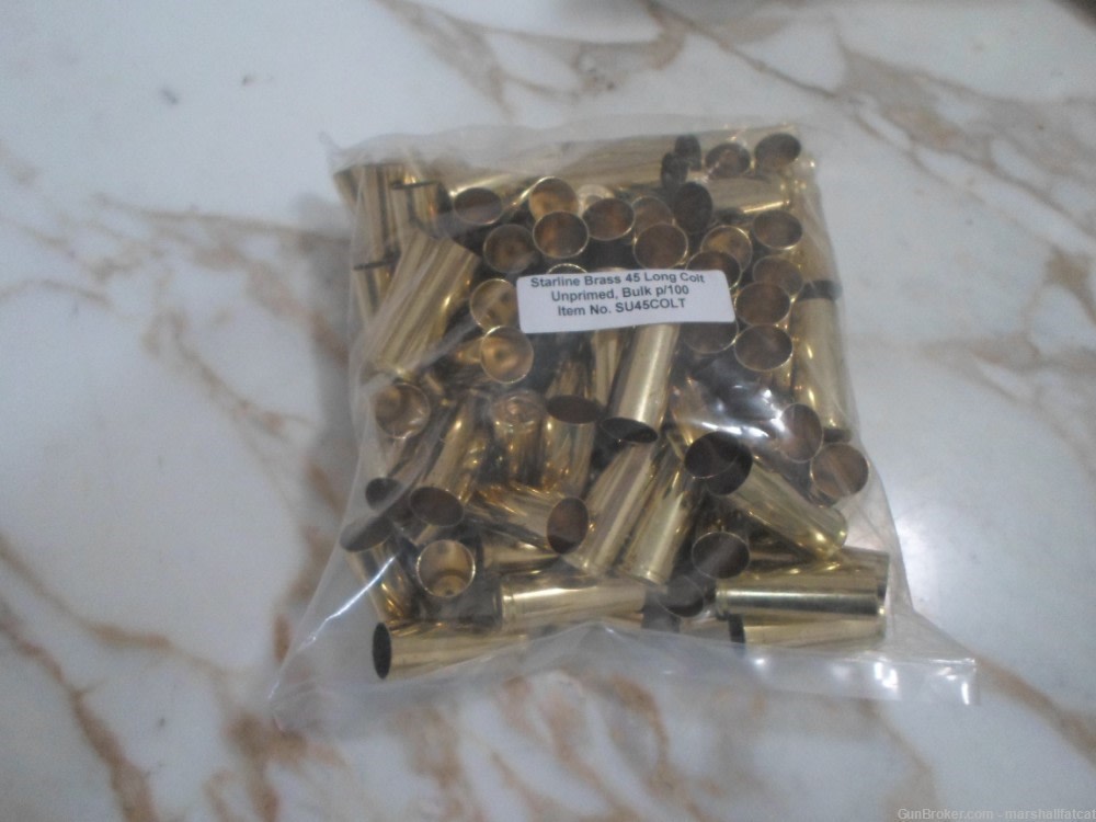 Starline Brass 45 Long Colt Unprimed Brass SU45Colt 100ct-img-0