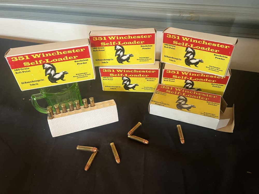 Obsolete Minty  Winchester  Model 1907  351 Ammo Lot-img-2