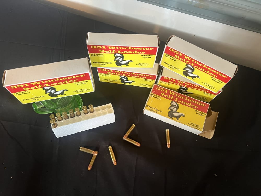Obsolete Minty  Winchester  Model 1907  351 Ammo Lot-img-4