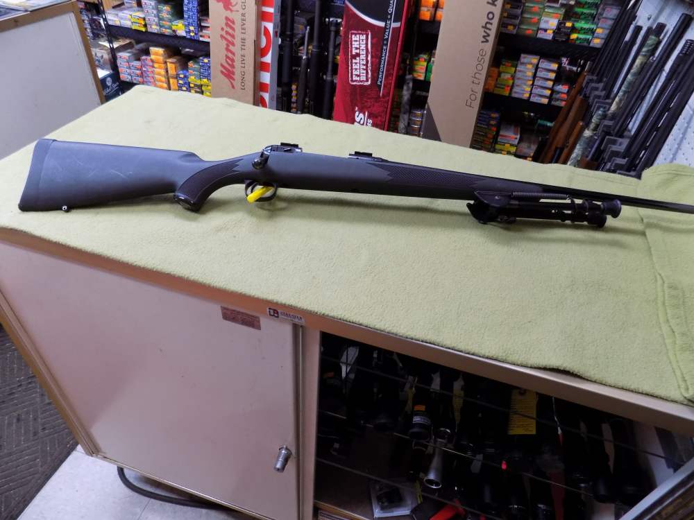 Savage Model 11 Bolt Action Rifle in 22-250 CAL, 22" BBL, Harris Bi-Pod -img-6