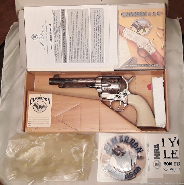 Uberti Cimarron Model P Colt Single Action Army SAA Revolver Cal. 45 Colt-img-0
