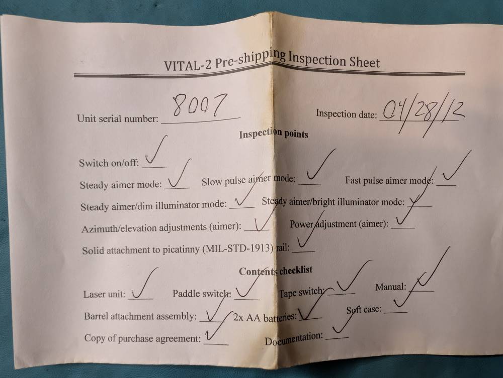 VITAL-2 IR Laser GWoT Collector Package Complete A.R.M.S. Mount-img-2