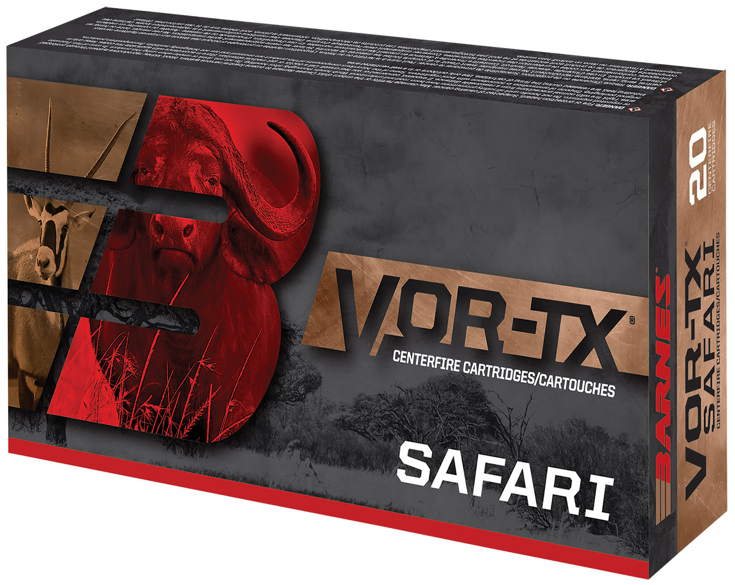 Barnes VOR-TX Safari 470 Nitro Express 500gr TSX Flat Base - 22030-img-0