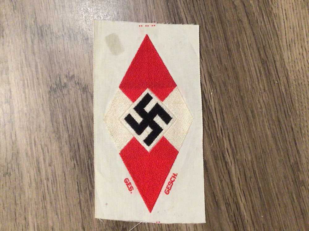 Original WWII German Youth Patch W/RZM Tag-img-0