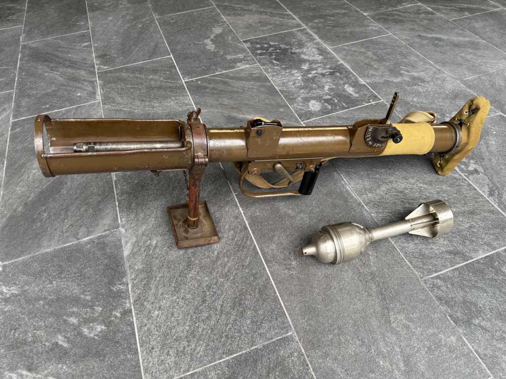 British WWII PIAT Projector Infantry Anti-Tank Launcher w/ Dummy Rocket -img-0