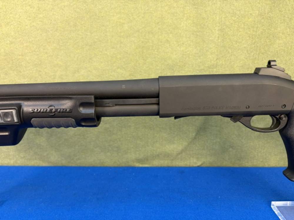 Remington 870 Police Magnum 12 GA 2 3/4 or 3" 18.5" Barrel Shotgun Surefire-img-7