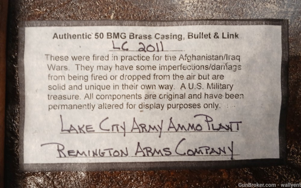 Iraq War LC 2011 Display Afghan 50 BMG Authentic Made in U.S.A.-img-4