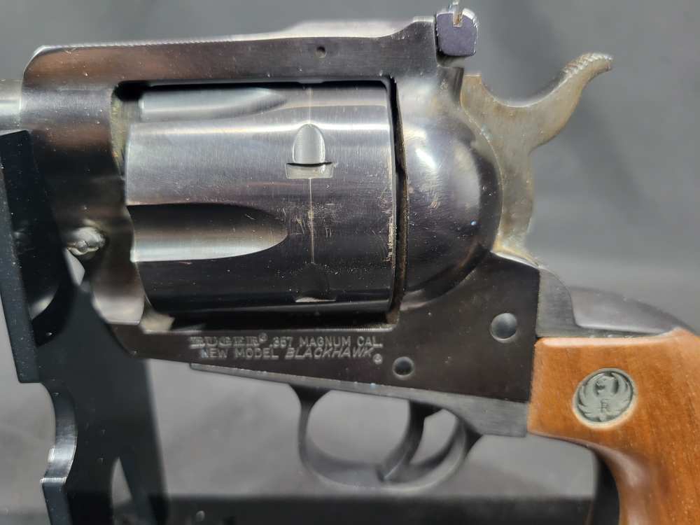 PENNY AUCTION RUGER NEW MODEL BLACKHAWK REVOLVER 357 MAG 6 RDS MFG 1978-img-9