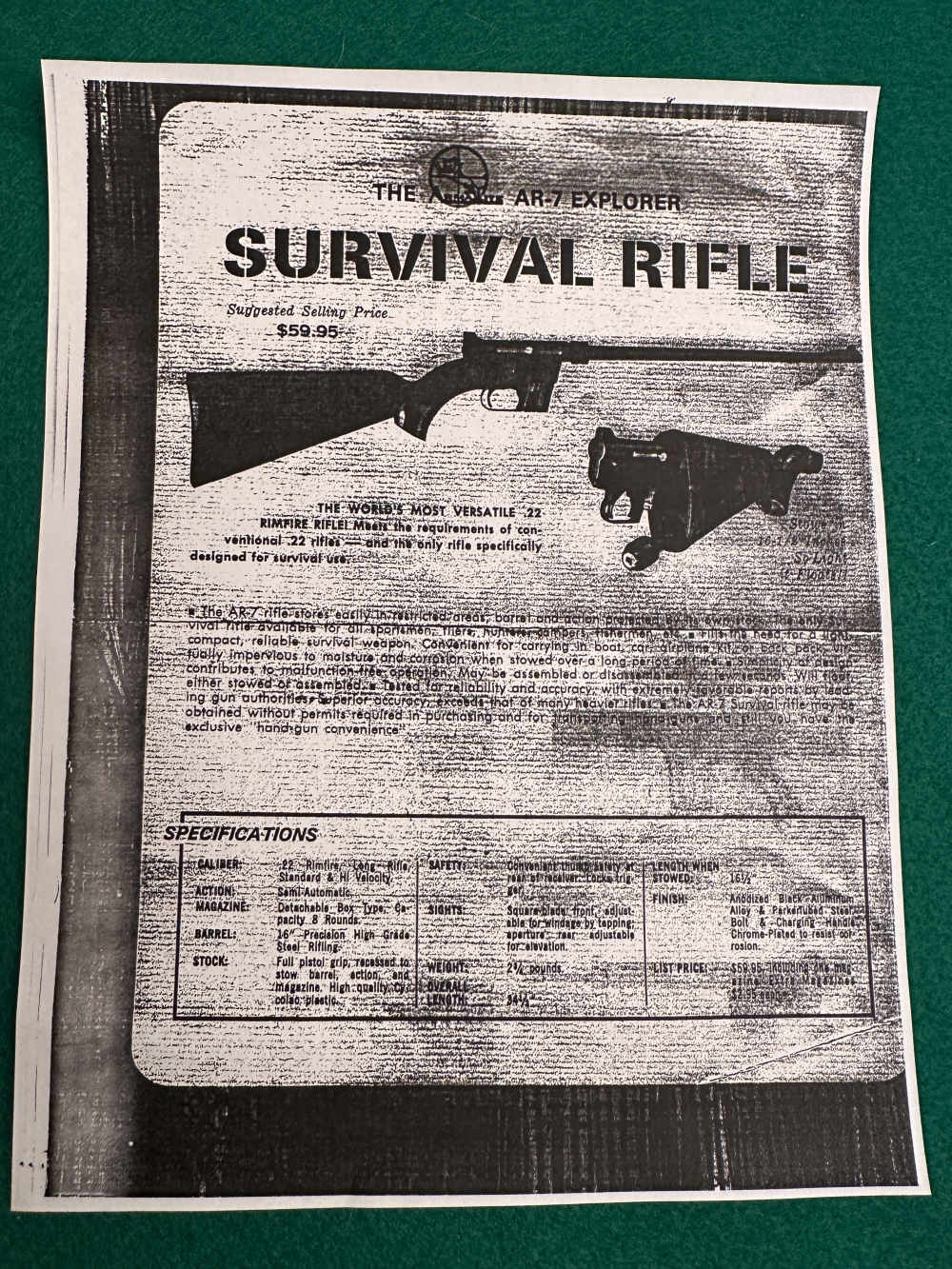 Armalite Charter Arms AR-7 Explorer Stratford CT Production Mfg: 1973-img-20