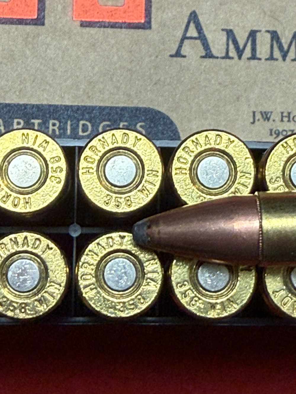 Hornady 358 Winchester 200gr SP Ammo 20 Rounds #91318-img-1