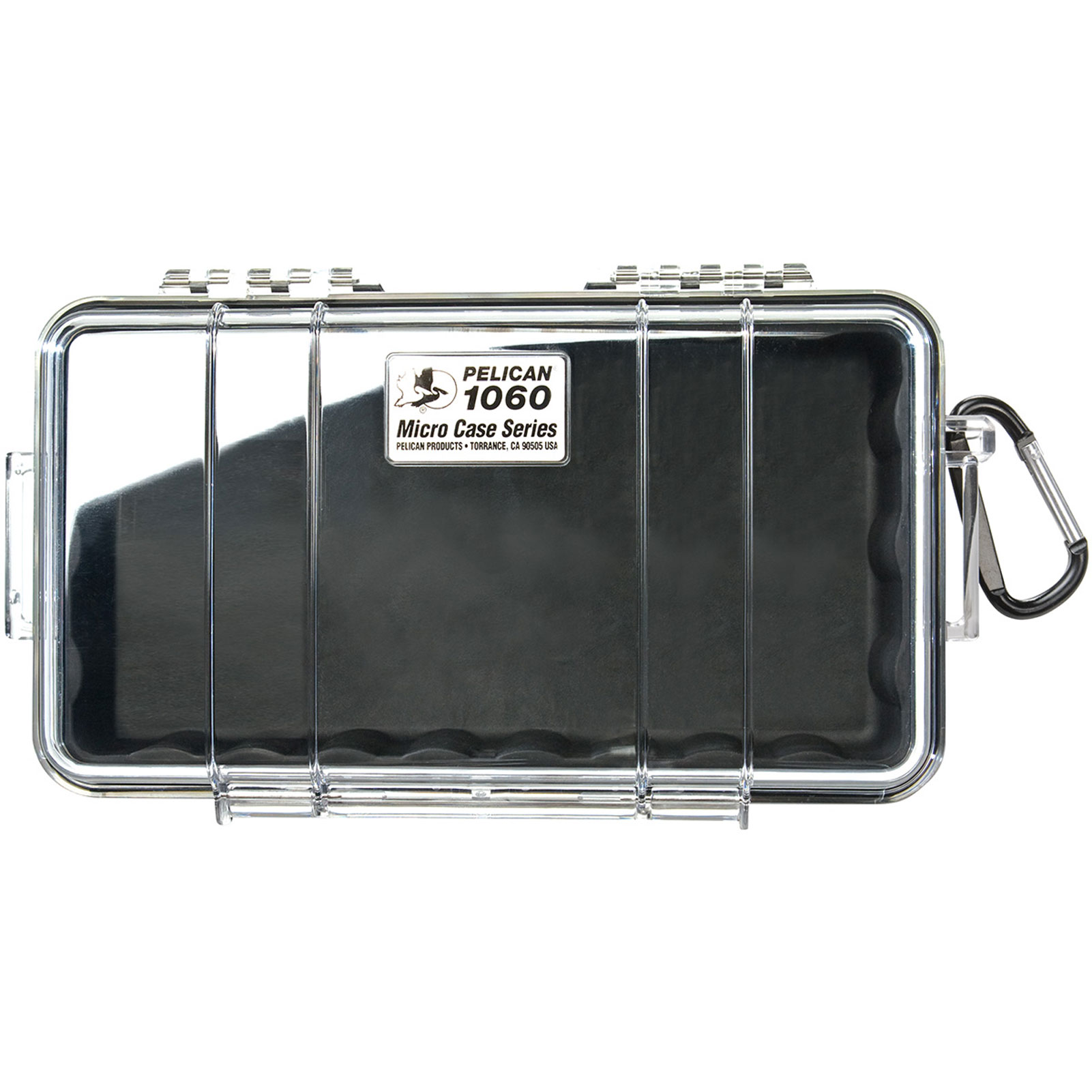 PELICAN 1060 8.25x4.25x2.25 Black/Clear Micro Case (1060025100)-img-0