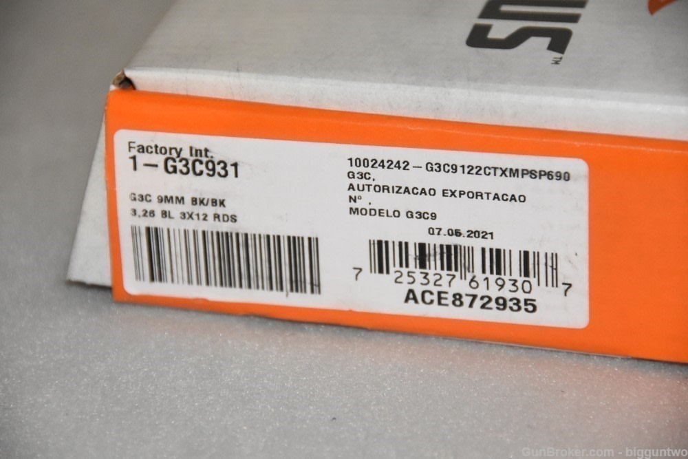 Taurus G3C931 Semi Auto Pistol, 9MM Caliber NIB -img-2